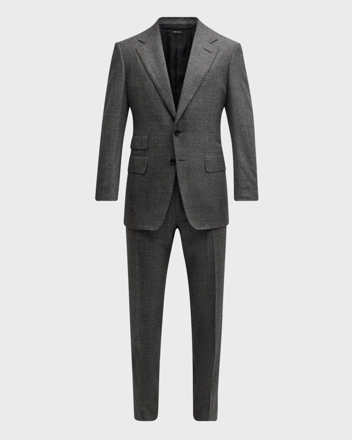 

Мужской костюм классического кроя Grand Sharkskin Shelton Tom Ford, серый
