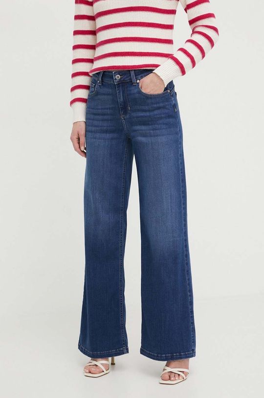 Джинсы Liu Jo, темно-синий расклешенные джинсы с высокой щиколоткой h