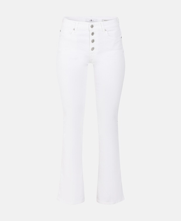 

Джинсы с вырезом 7 for all Mankind, миндальный