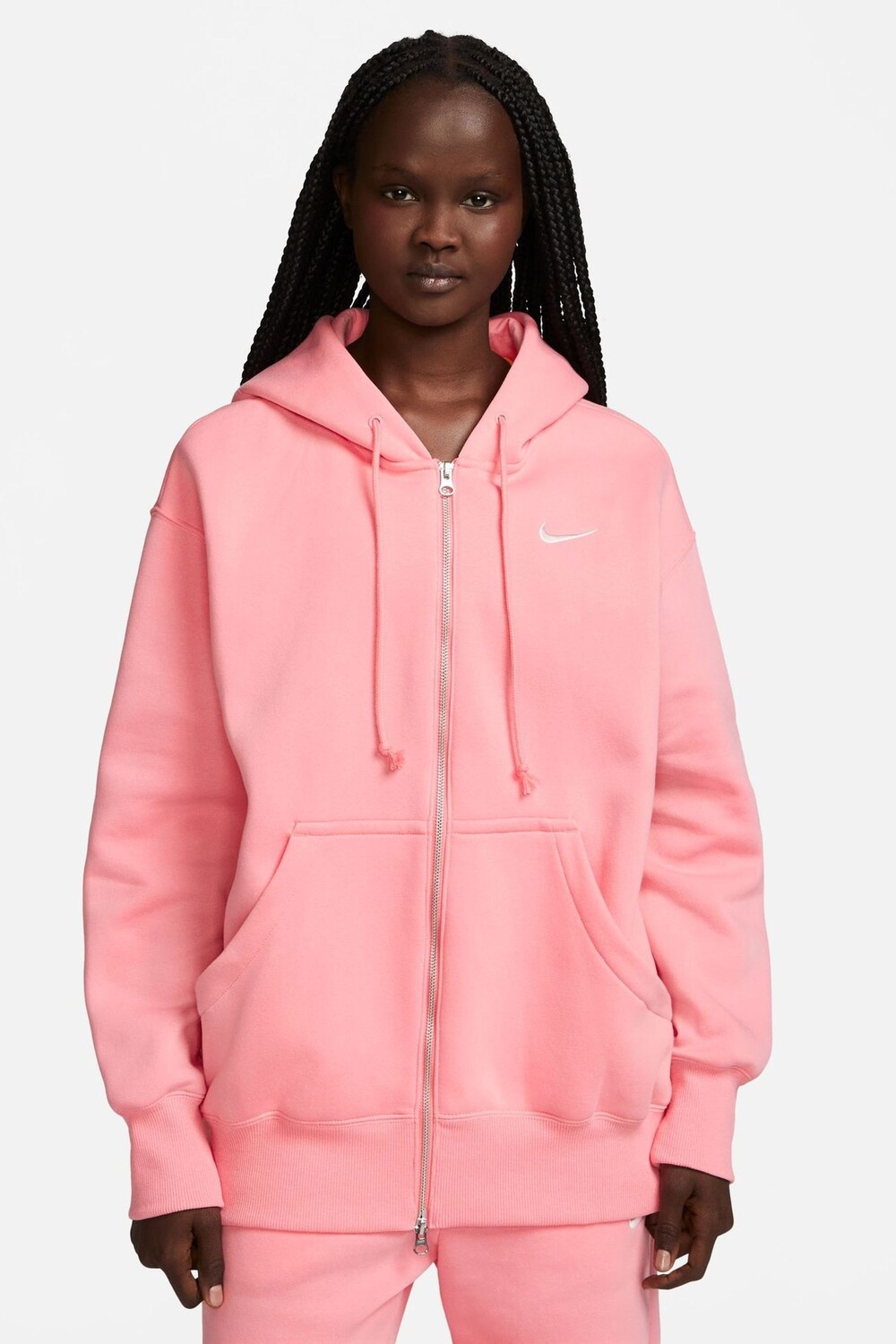 

Толстовка с небольшим логотипом и застежкой-молнией Nike, розовый