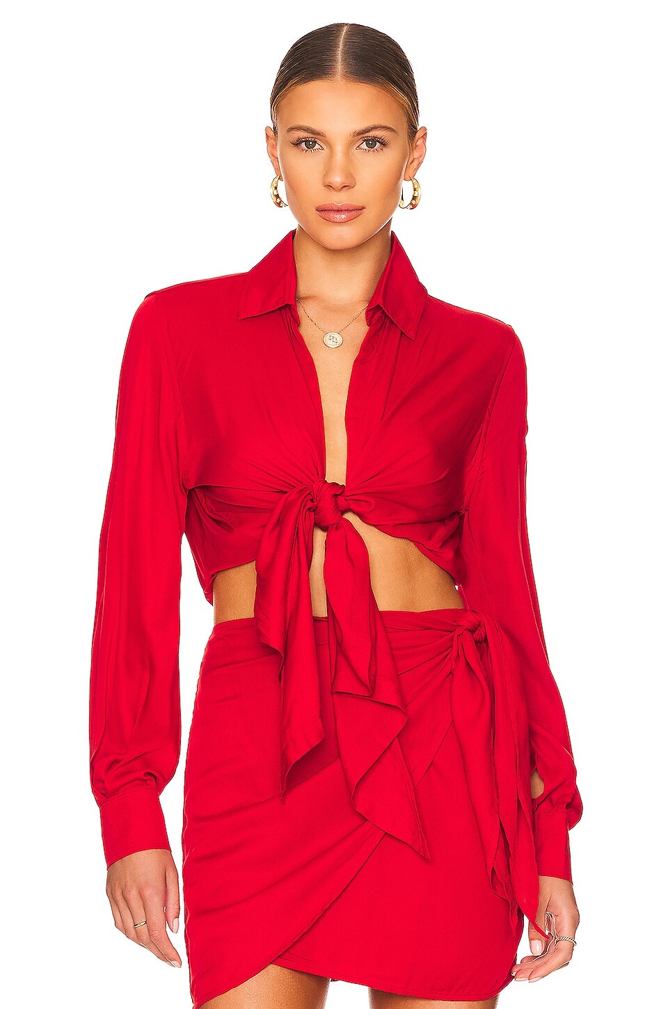 

Рубашка Indah Tilda Tie Front, цвет Cherie