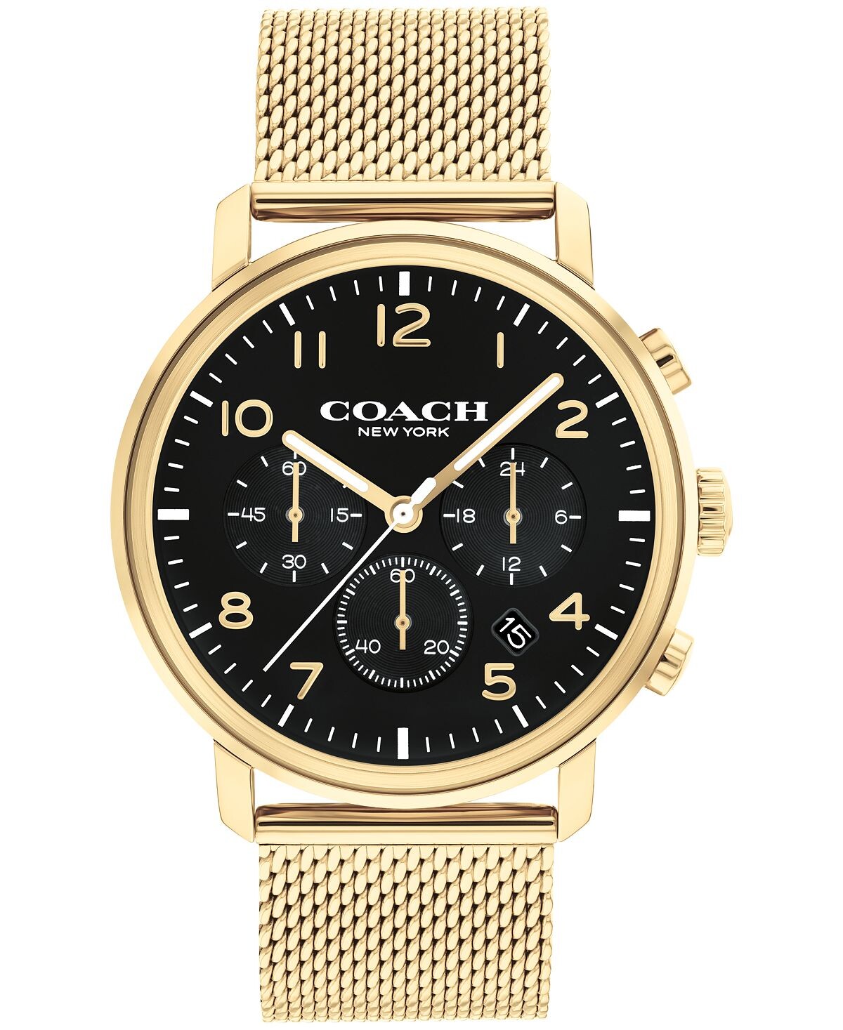 

Мужские часы Harrison из нержавеющей стали с сетчатым браслетом 42 мм COACH