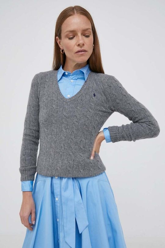 

Шерстяной свитер Polo Ralph Lauren, серый