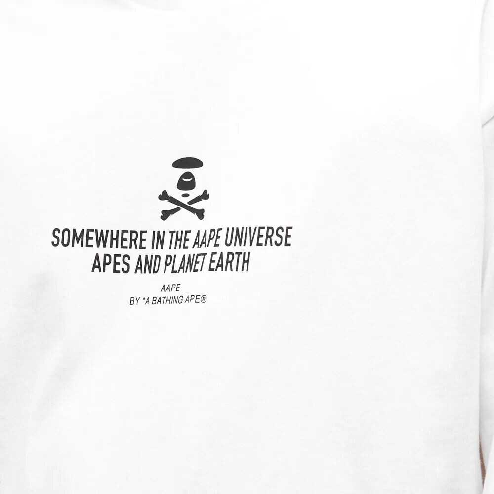 

Футболка с длинным рукавом AAPE by A Bathing Ape Big X-Bone, белый