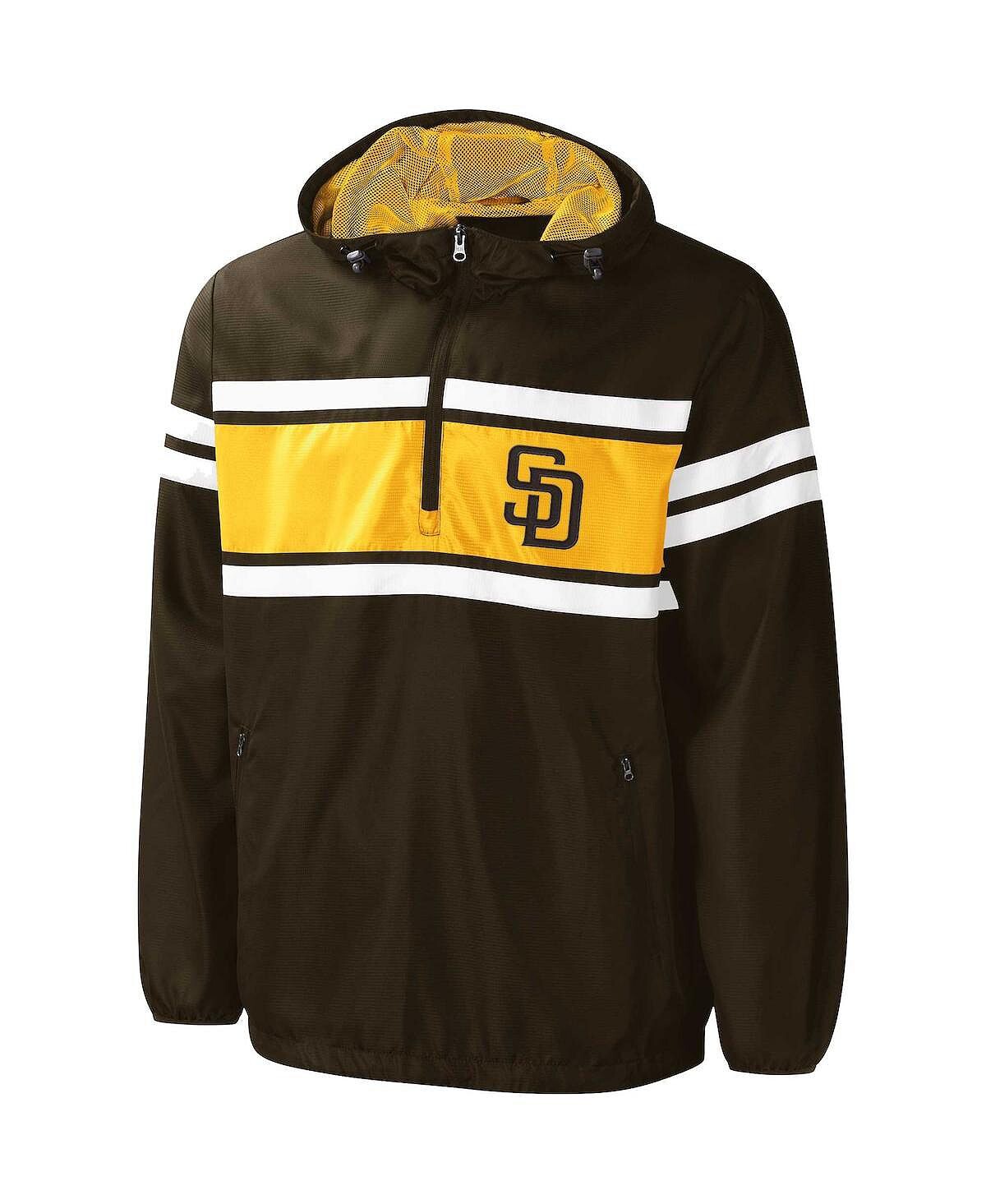 

Мужская коричневая ветровка с молнией на четверть San Diego Padres Game Score G-III Sports by Carl Banks