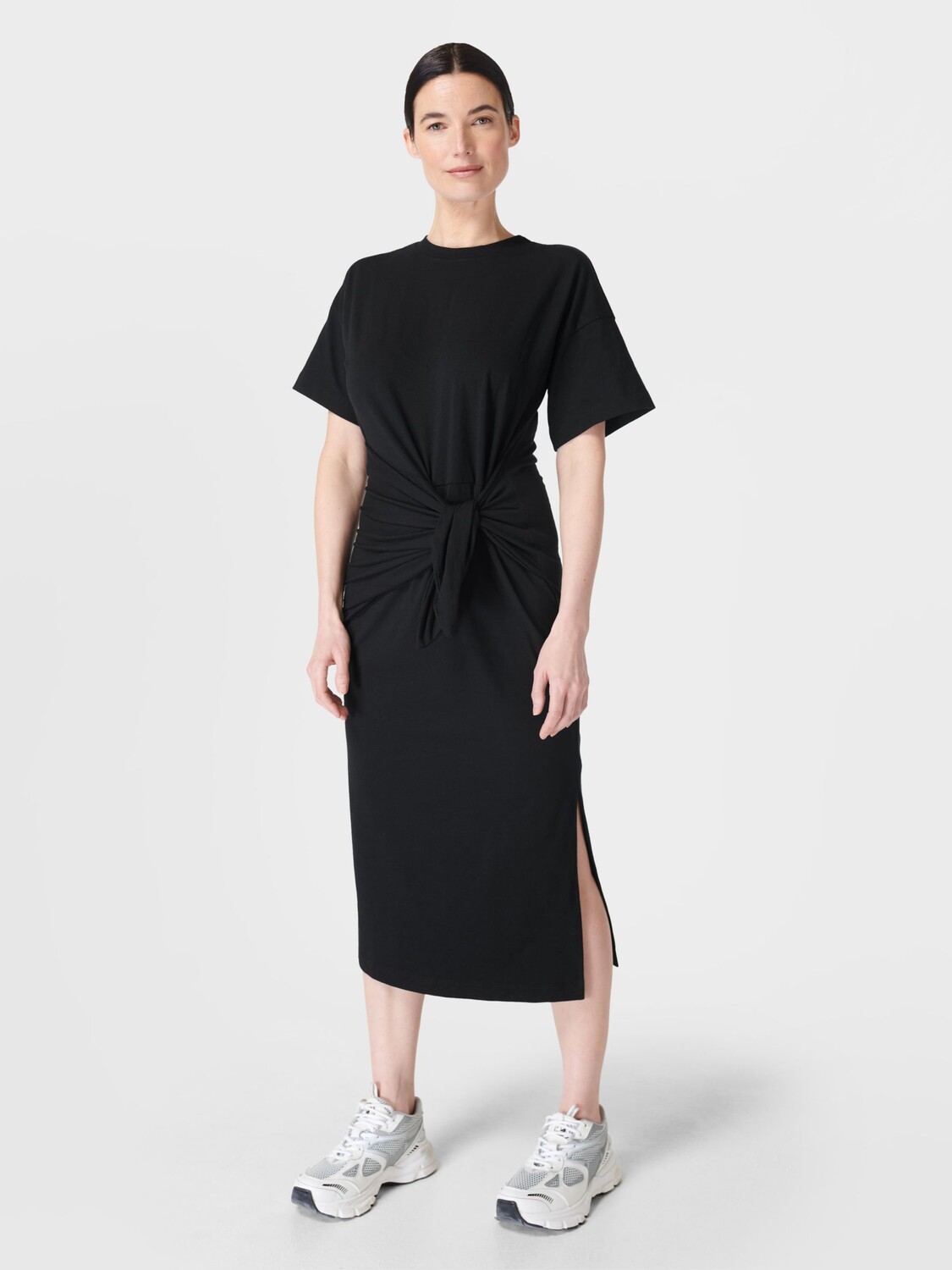 

Платье миди с узлом спереди Sweaty Betty, черный