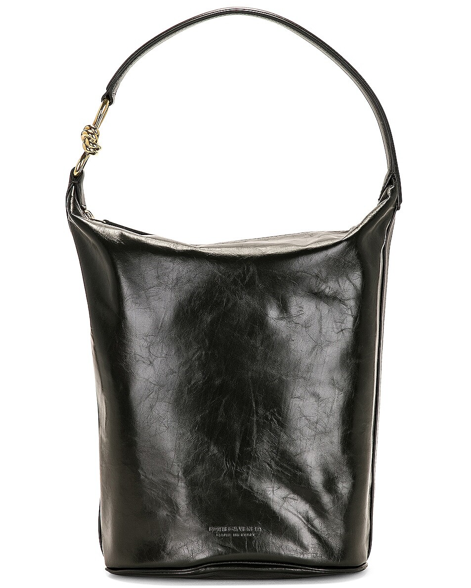 

Сумка Bottega Veneta Knot Shoulder, цвет Dark Green & M Brass