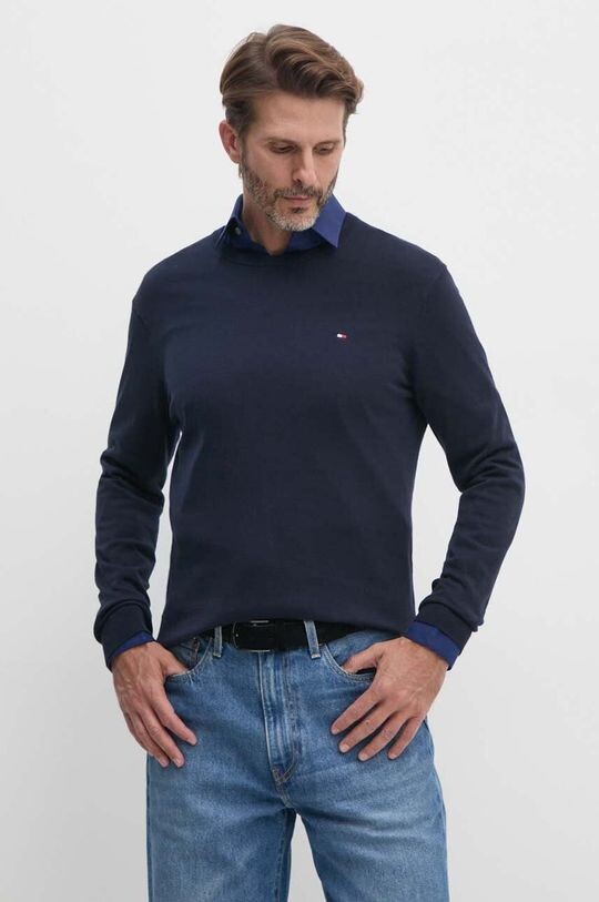 

Хлопковый свитер Tommy Hilfiger, темно-синий