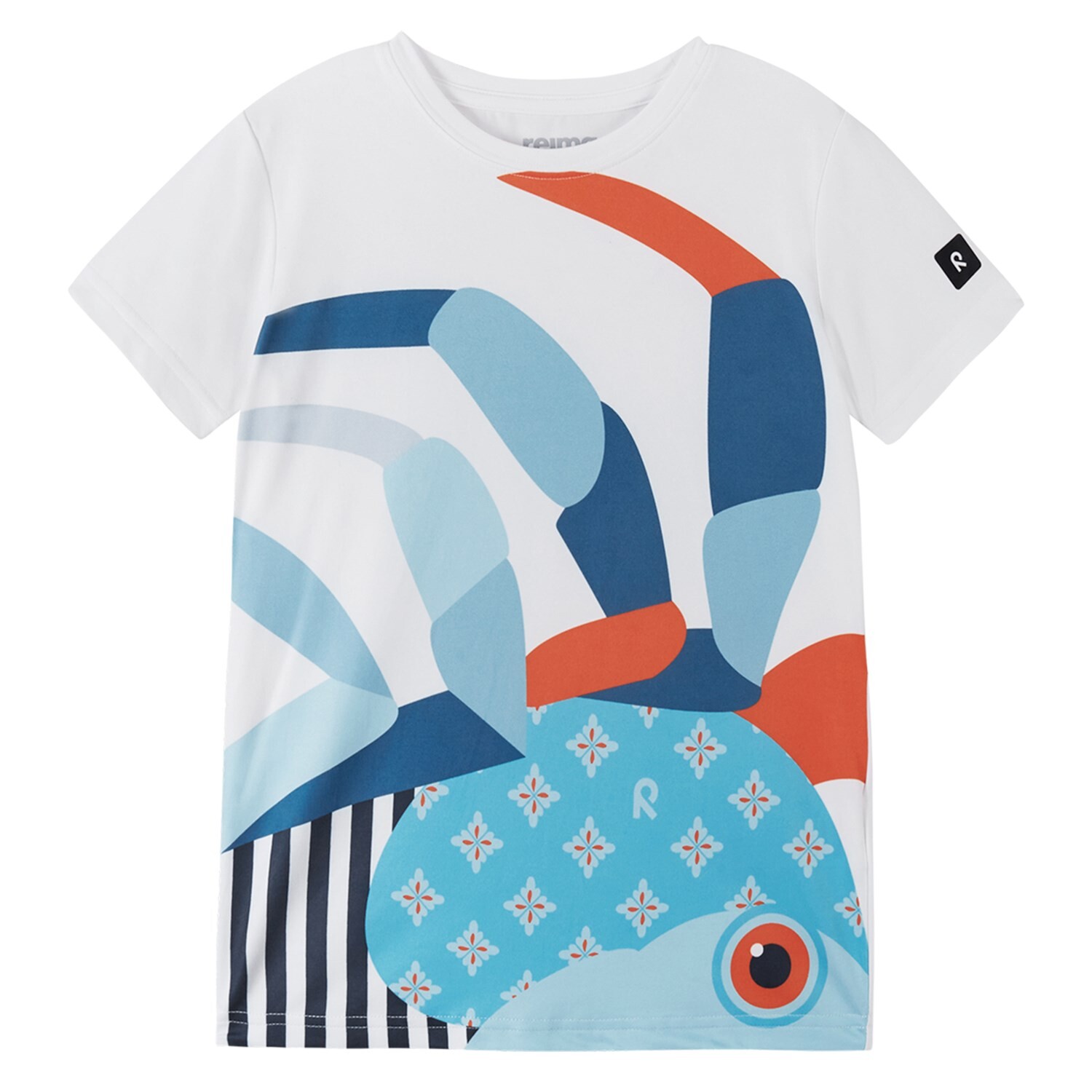 

Футболка Reima Vauhdikas, цвет Off White Blue Crab
