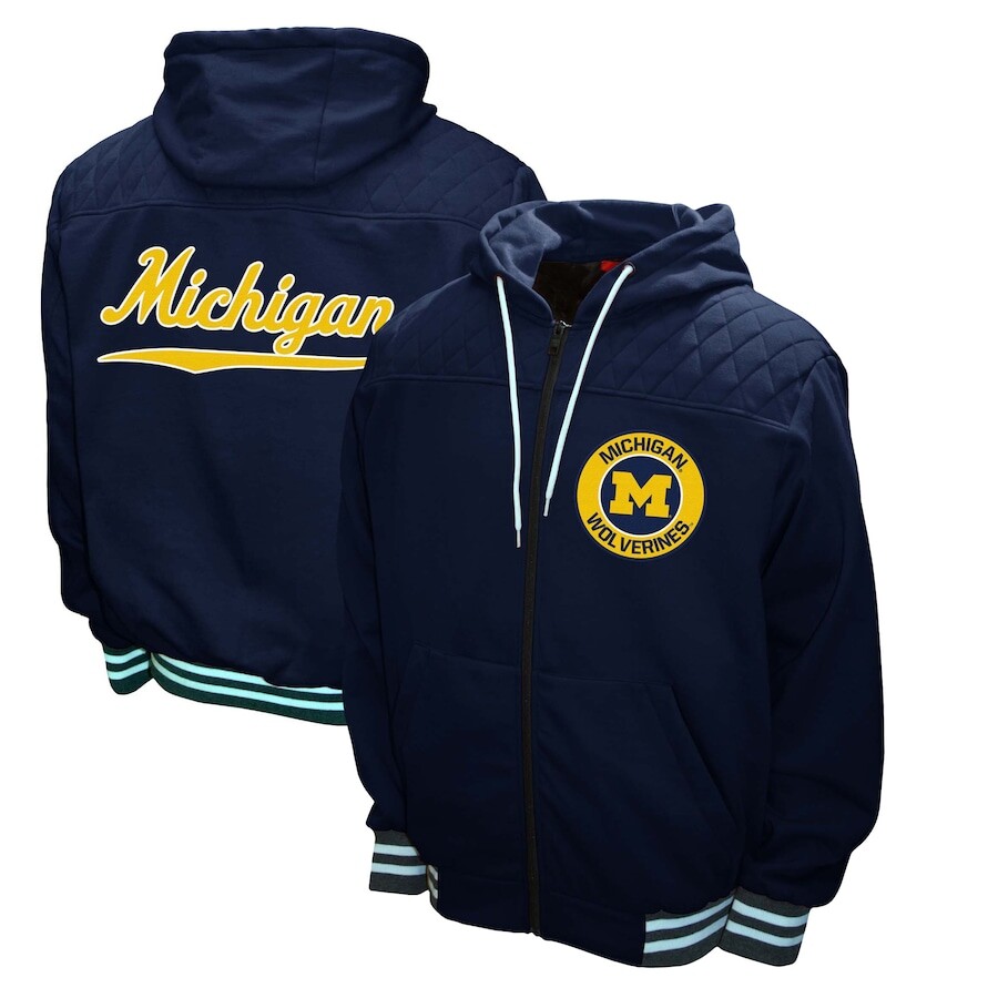 

Толстовка на молнии Franchise Club Michigan Wolverines, нави