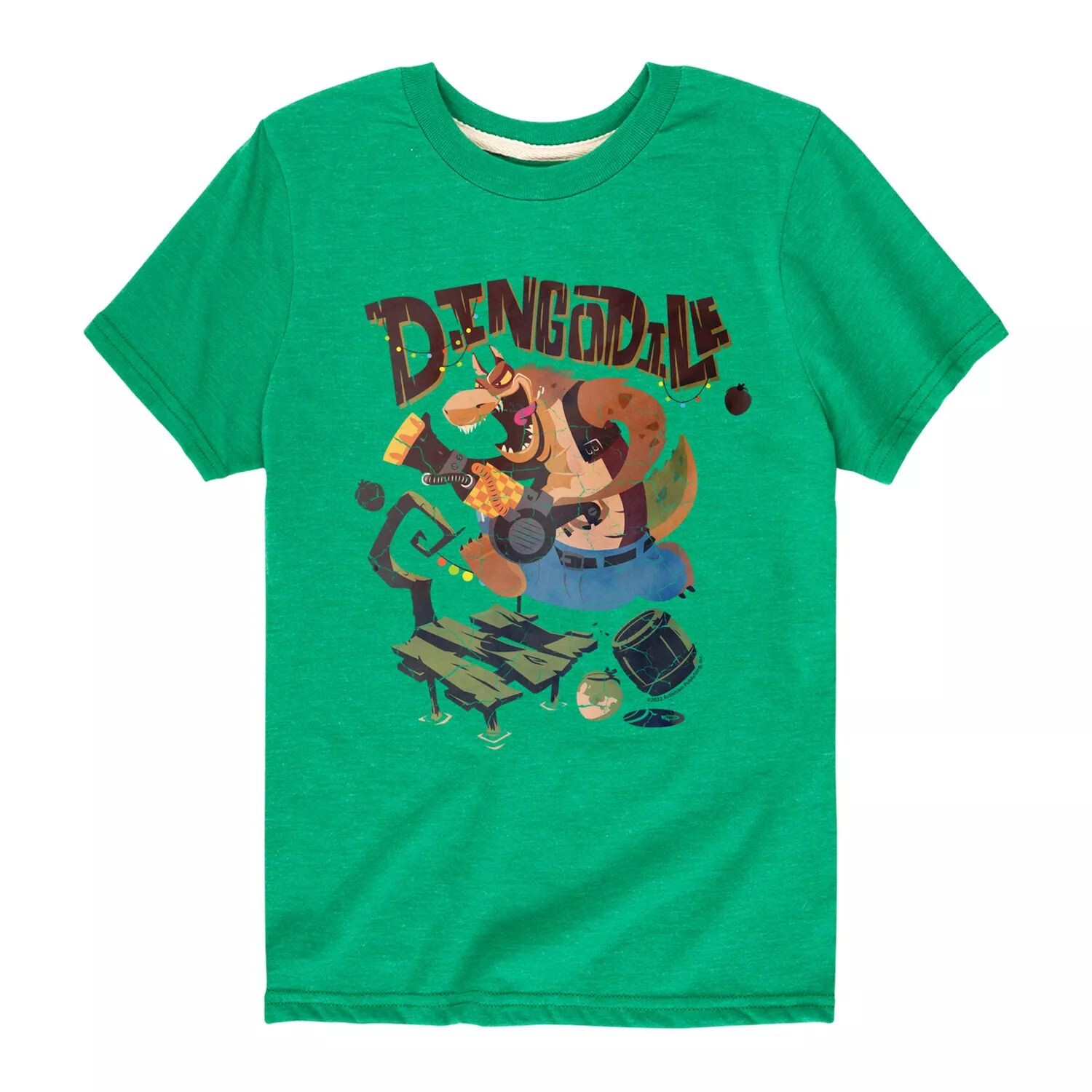 

Футболка с рисунком Crash Bandicoot Dingodile для мальчиков 8–20 лет Licensed Character, зеленый
