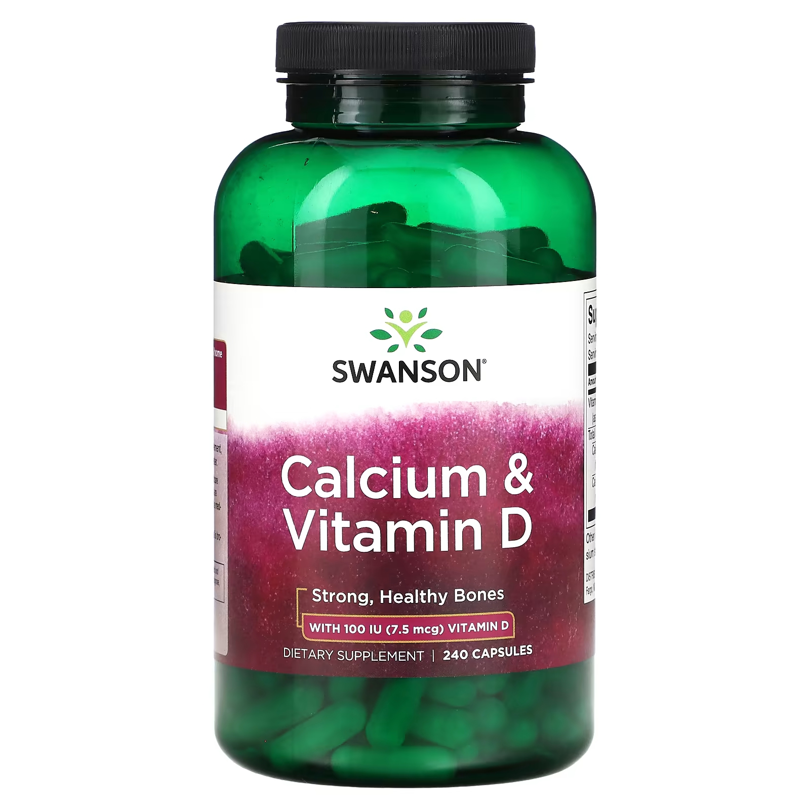 Пищевая добавка Swanson Кальций и витамин D, 240 капсул swanson кальций с витаминами d и k 100 капсул