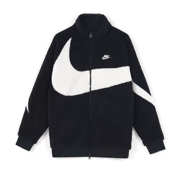 Куртка Men's Nike Sportswear Swoosh Reversible Large Logo Jacket Polar Fleece Jacket Autumn Black (Asia Sizing), черный куртка nike swoosh warm lamb s jacket autumn asia edition black cu6559 010 черный