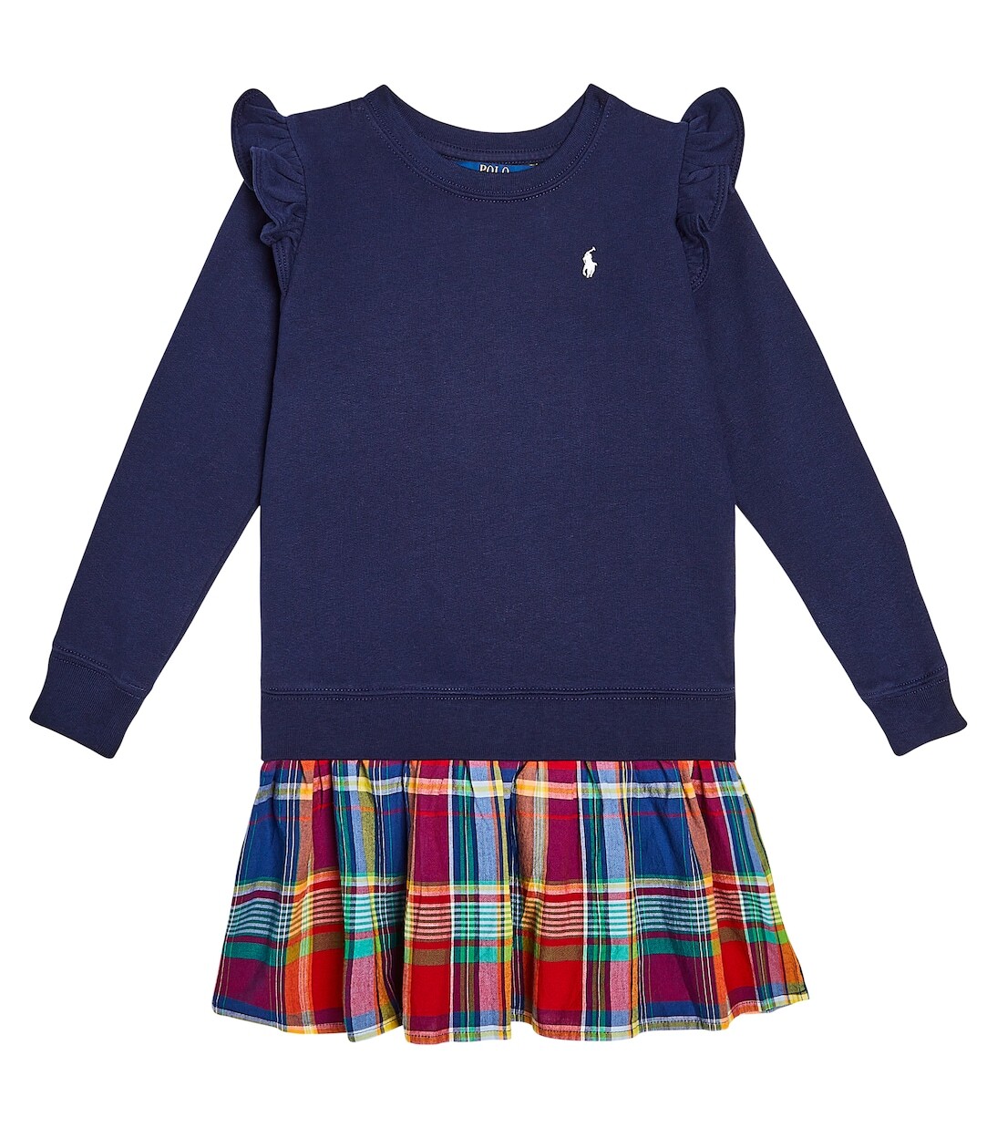 

Полосатое платье из смесового хлопка Polo Ralph Lauren Kids, мультиколор