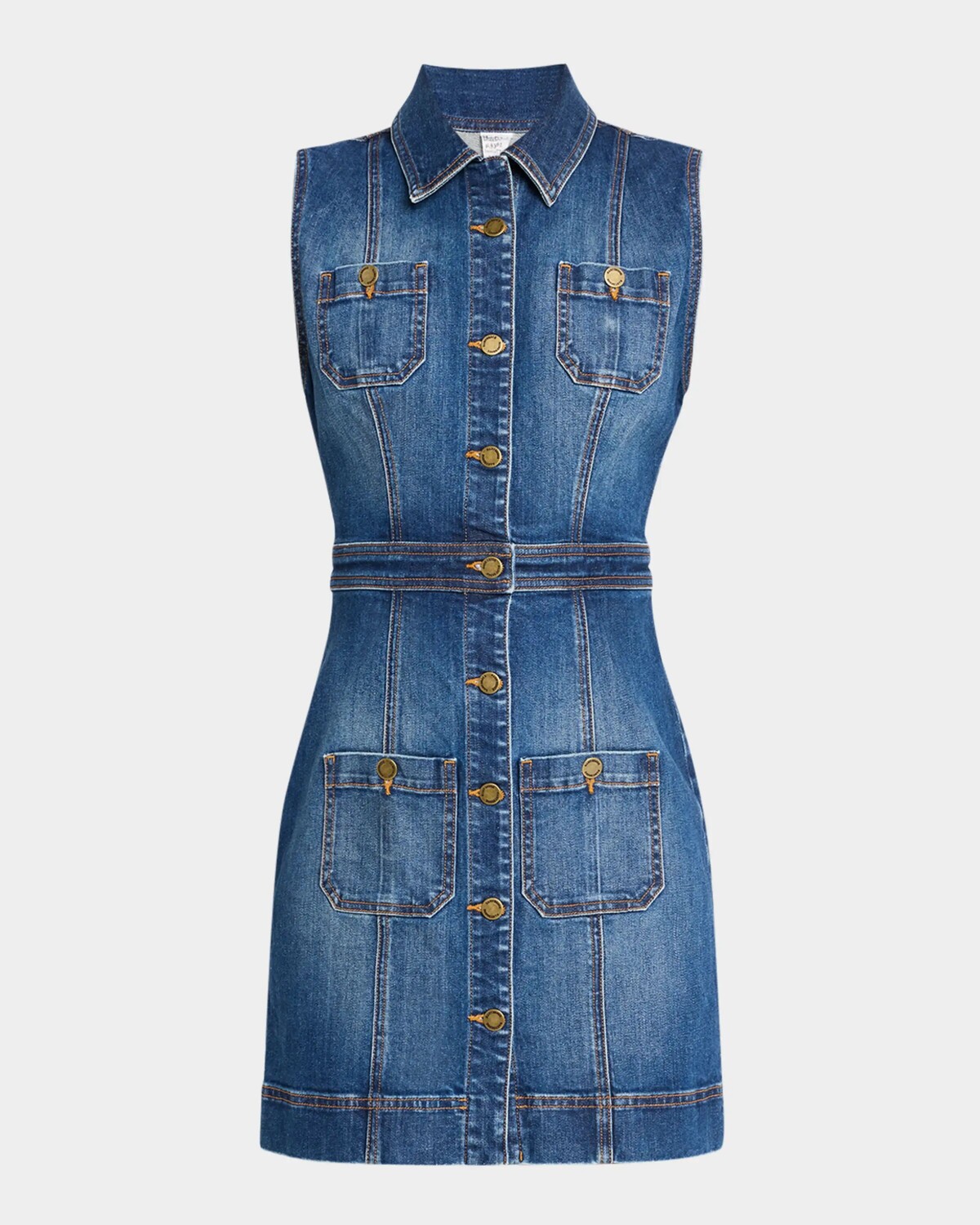 

Джинсовое мини-платье без рукавов Katalina Ramy Brook, цвет Medium Wash