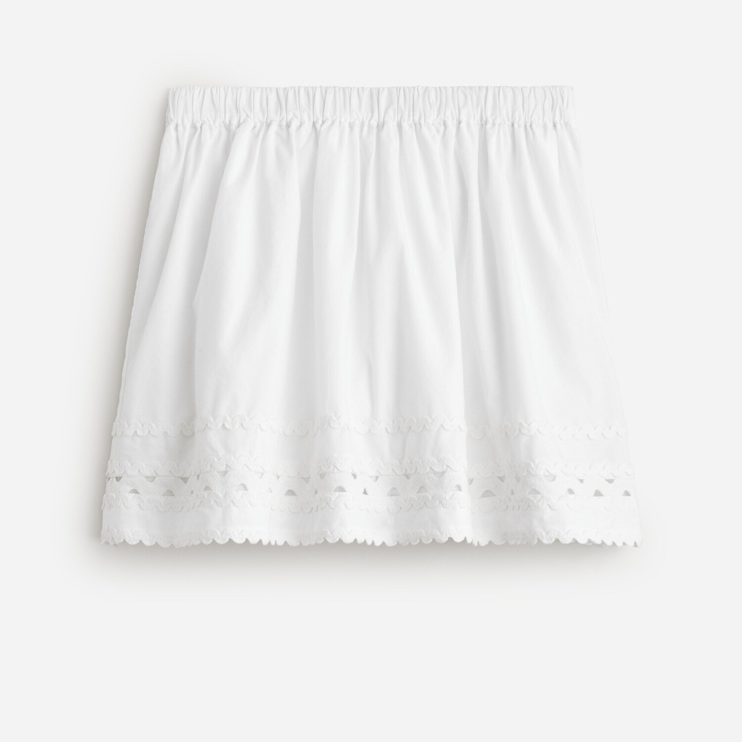 

Юбка для девочек с отделкой в виде зигзага J.Crew, белый