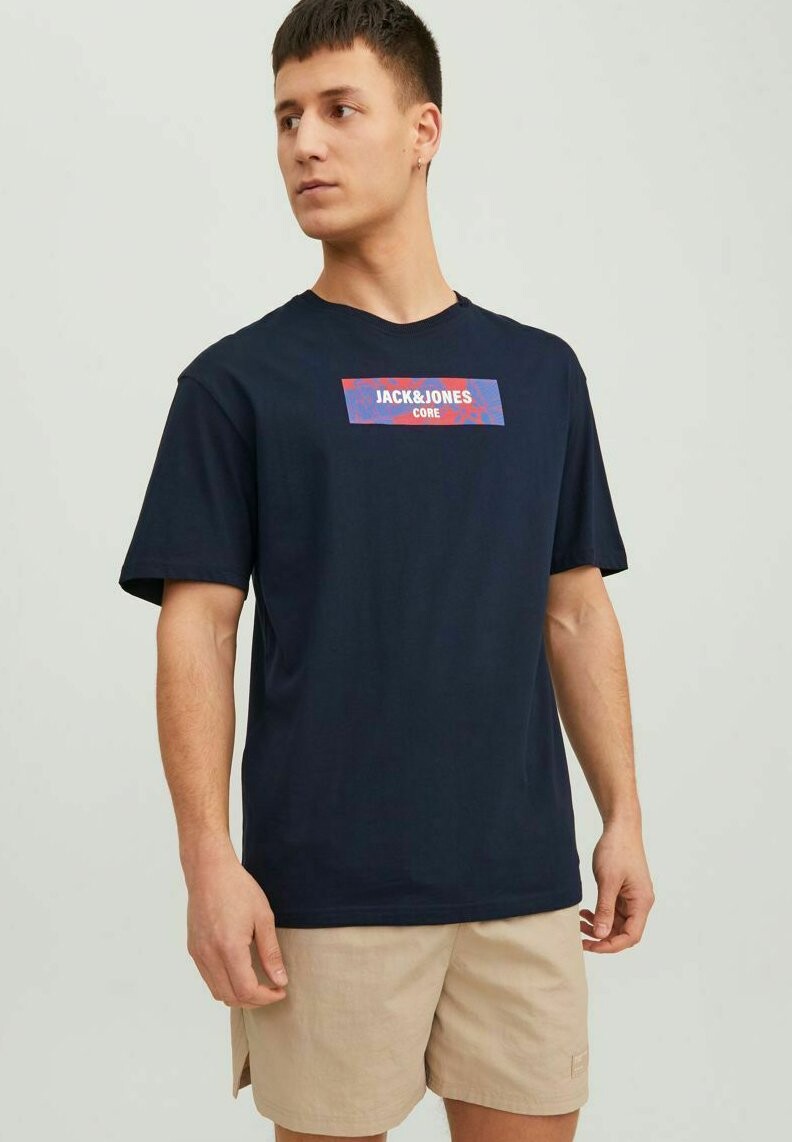 

Футболка с принтом Jack & Jones, темно-синий