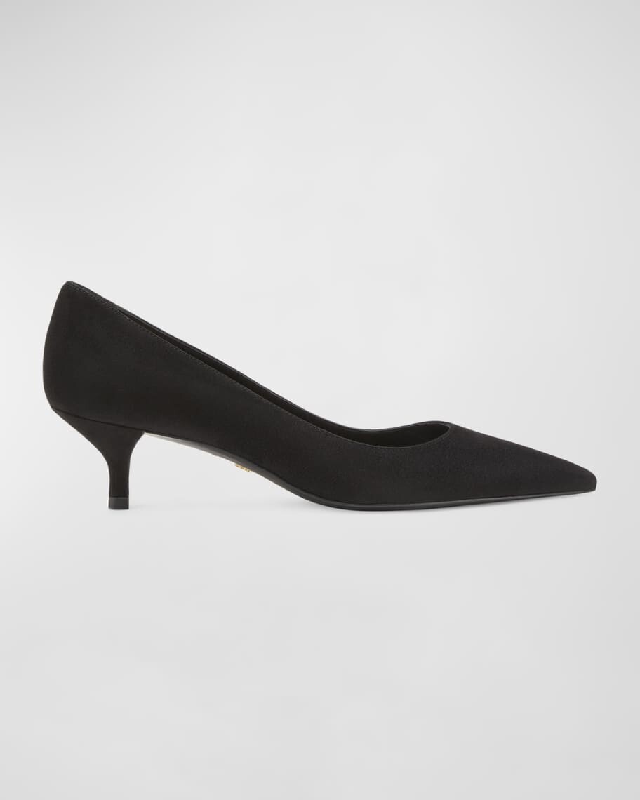 

Замшевые туфли-лодочки Stuart на каблуке-рюмочке Stuart Weitzman