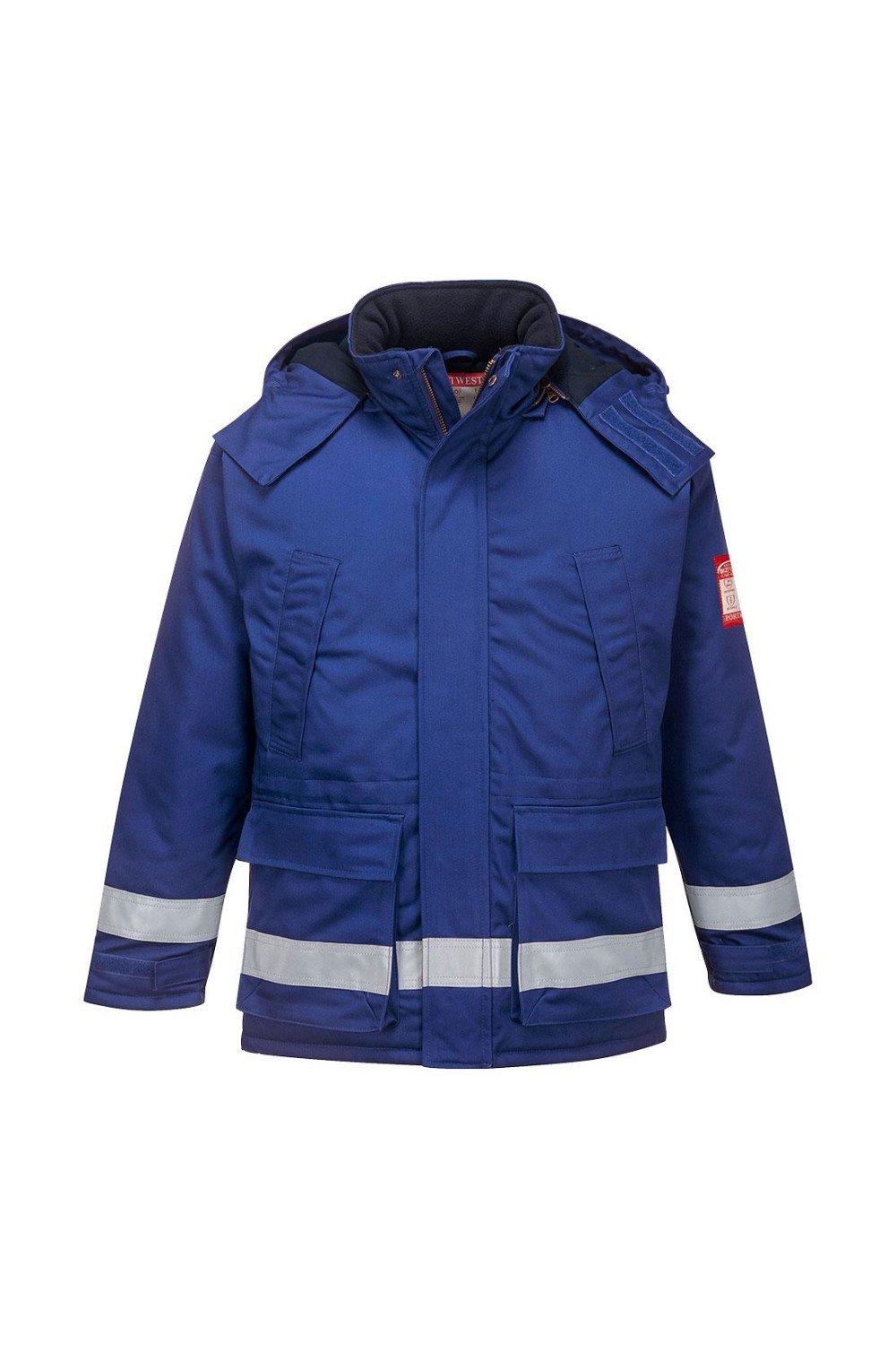 Огнестойкая антистатическая зимняя стеганая куртка Portwest, синий ветошь хпп 1 3х5 м 170 г м²