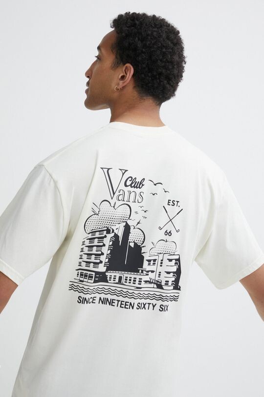 

Хлопковая футболка Vans, бежевый