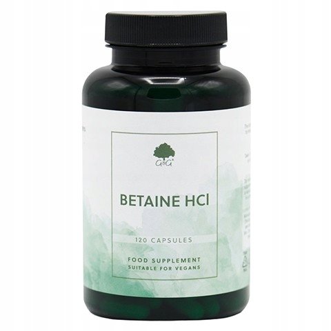 G&G, Бетаин HCL Бетаин, 120 капсул. nature s life бетаин гидрохлорид betaine hcl 648 мг 250 капсул