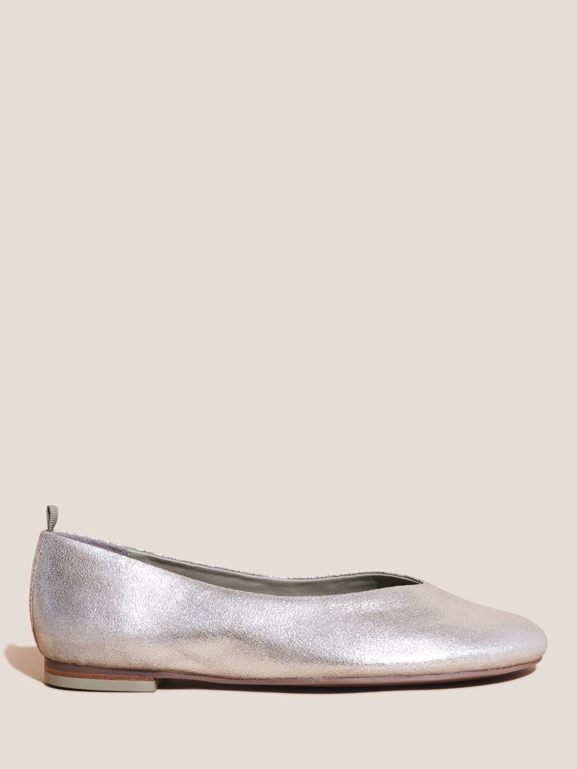 

Кожаные балетки White Stuff Metallic, оловянный