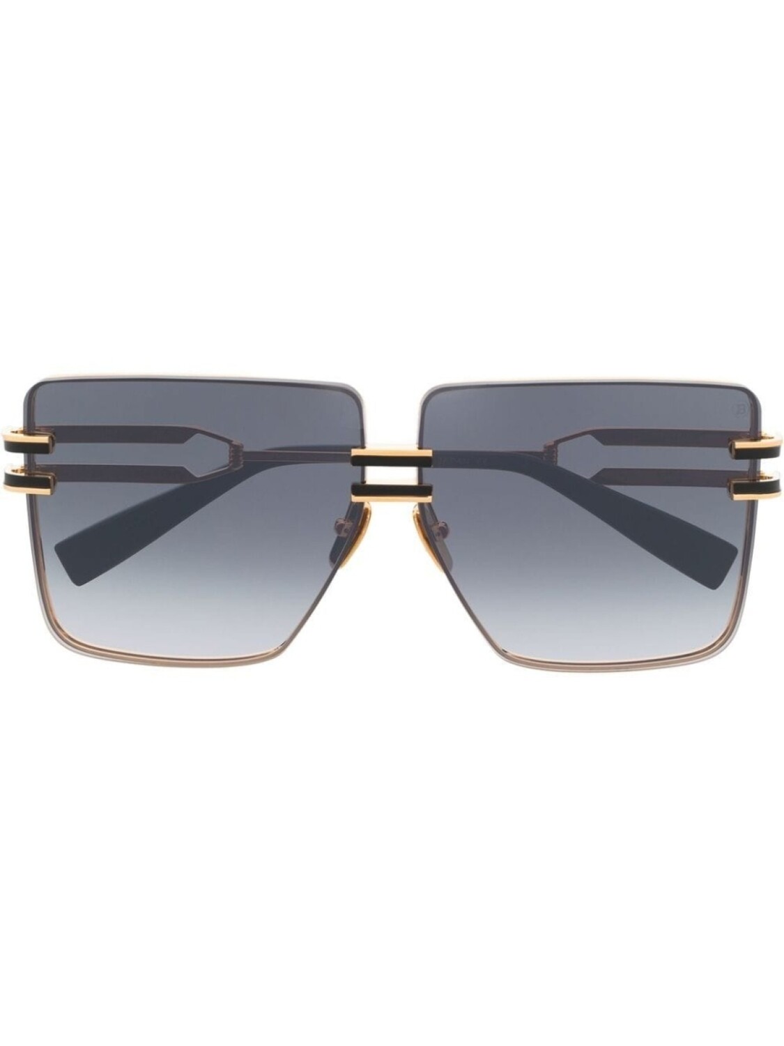 

Balmain Eyewear солнцезащитные очки в массивной оправе с логотипом, золотистый
