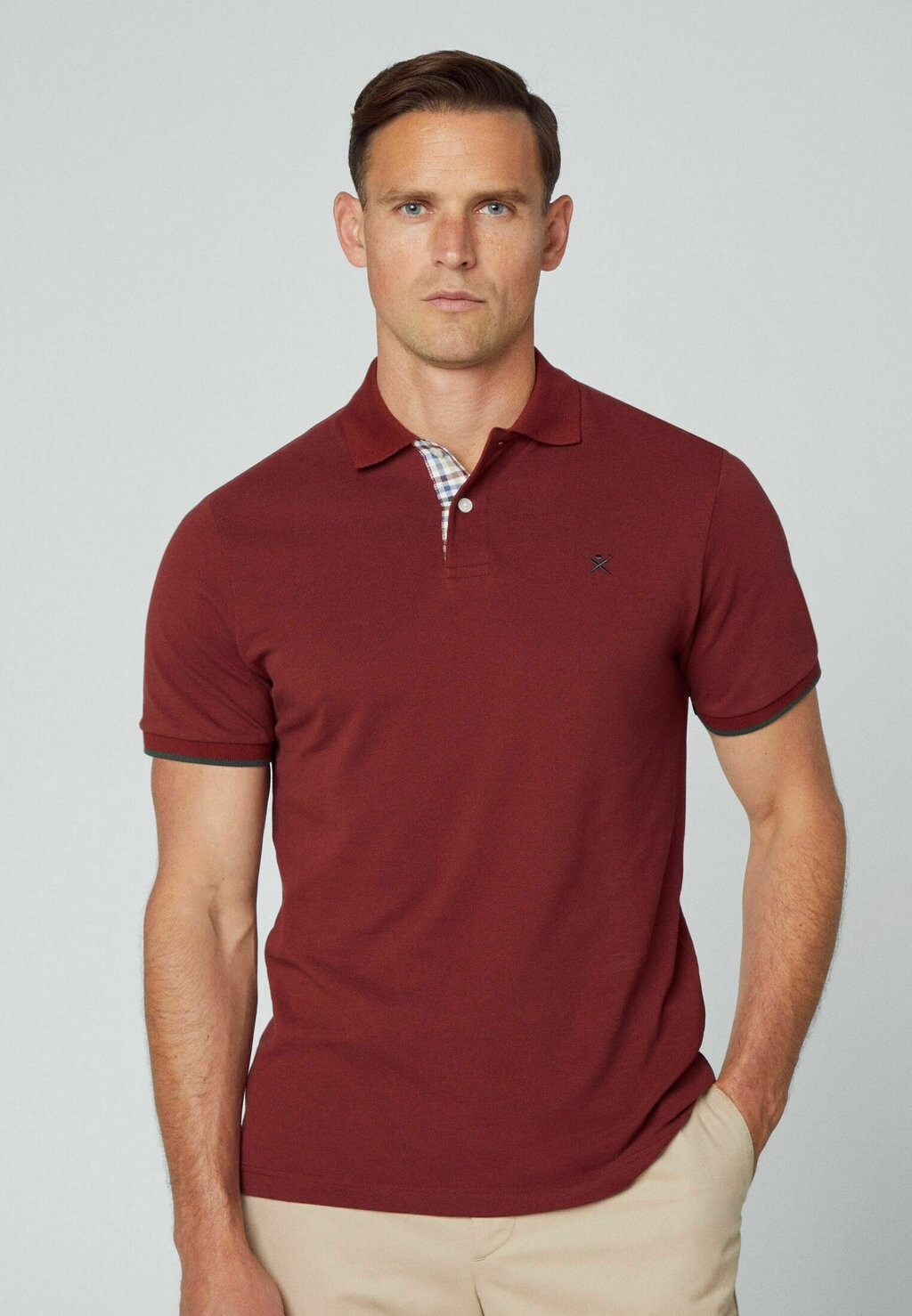 

Поло Trim Hackett London, цвет brick red