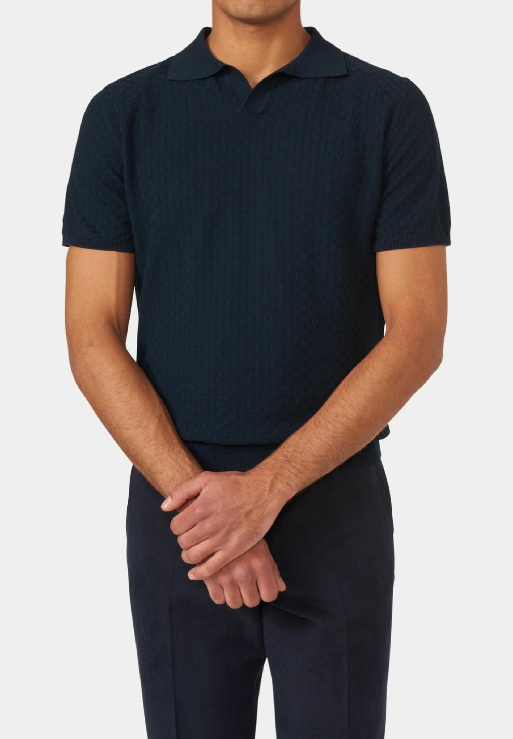 вязаный свитер patton oscar jacobson цвет dark grey Рубашка-поло BARROL Oscar Jacobson, цвет dark blue
