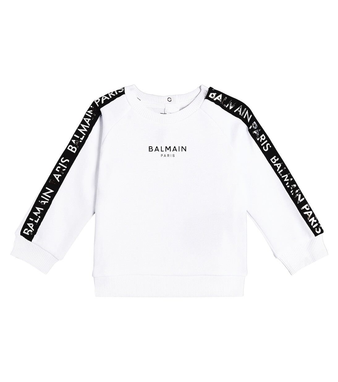 

Хлопковая толстовка с логотипом baby Balmain, белый