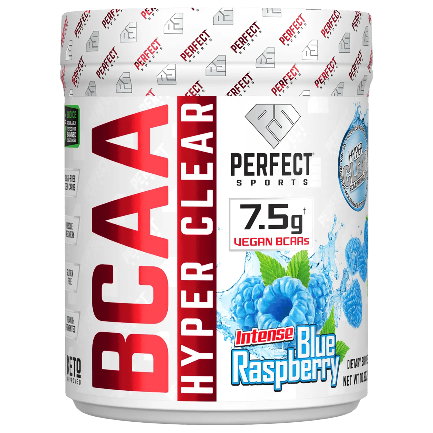 

BCAA Hyper Clear, насыщенная голубая малина, 306 г (10,8 унции), Perfect Sports