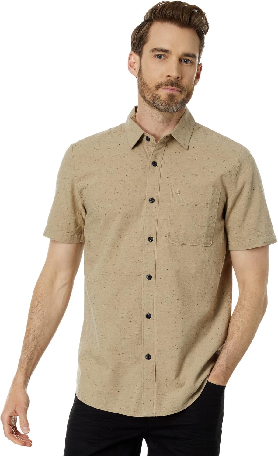 

Рубашка Date Knight Short Sleeve Woven Volcom, хаки