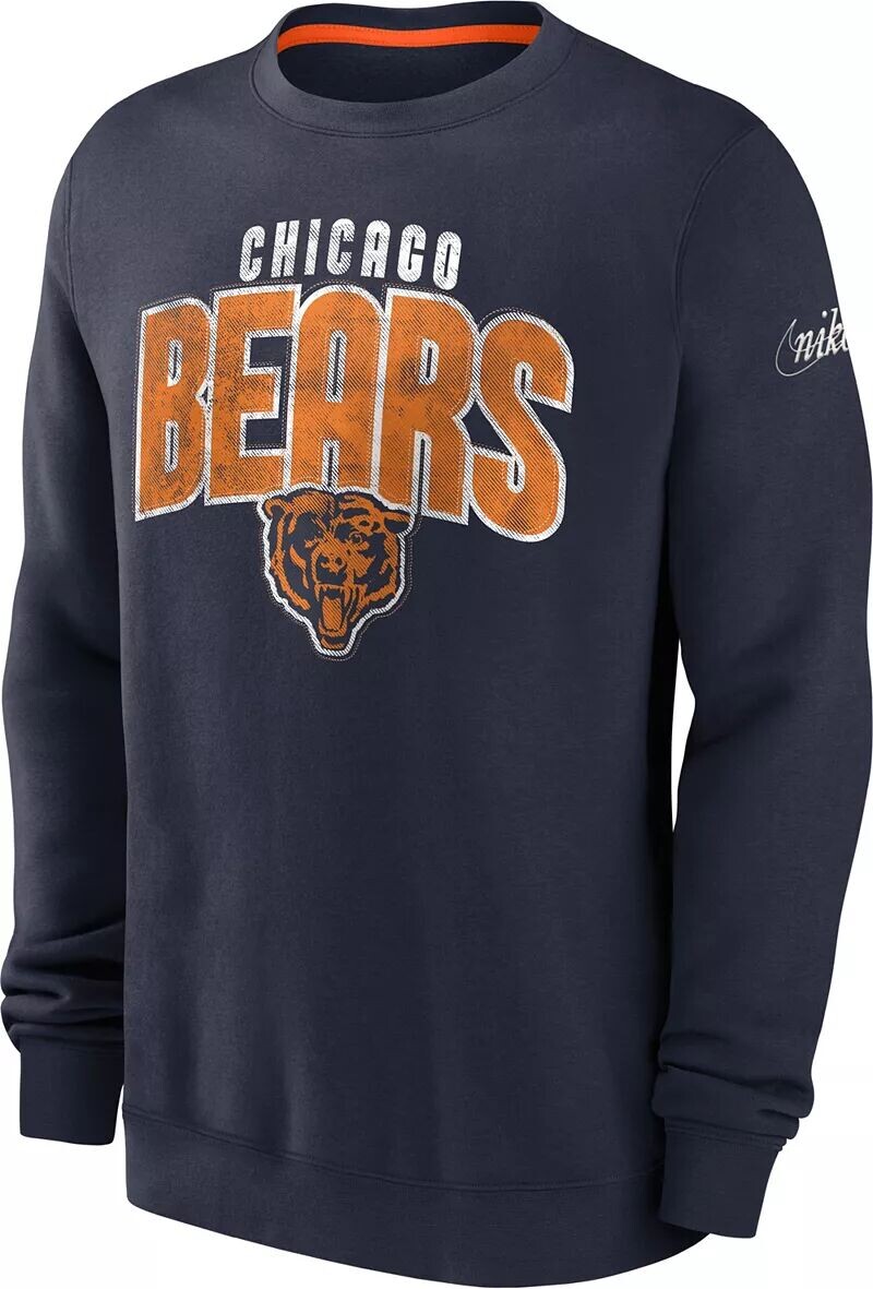 

Мужская темно-синяя толстовка с круглым вырезом Nike Chicago Bears Rewind Shout