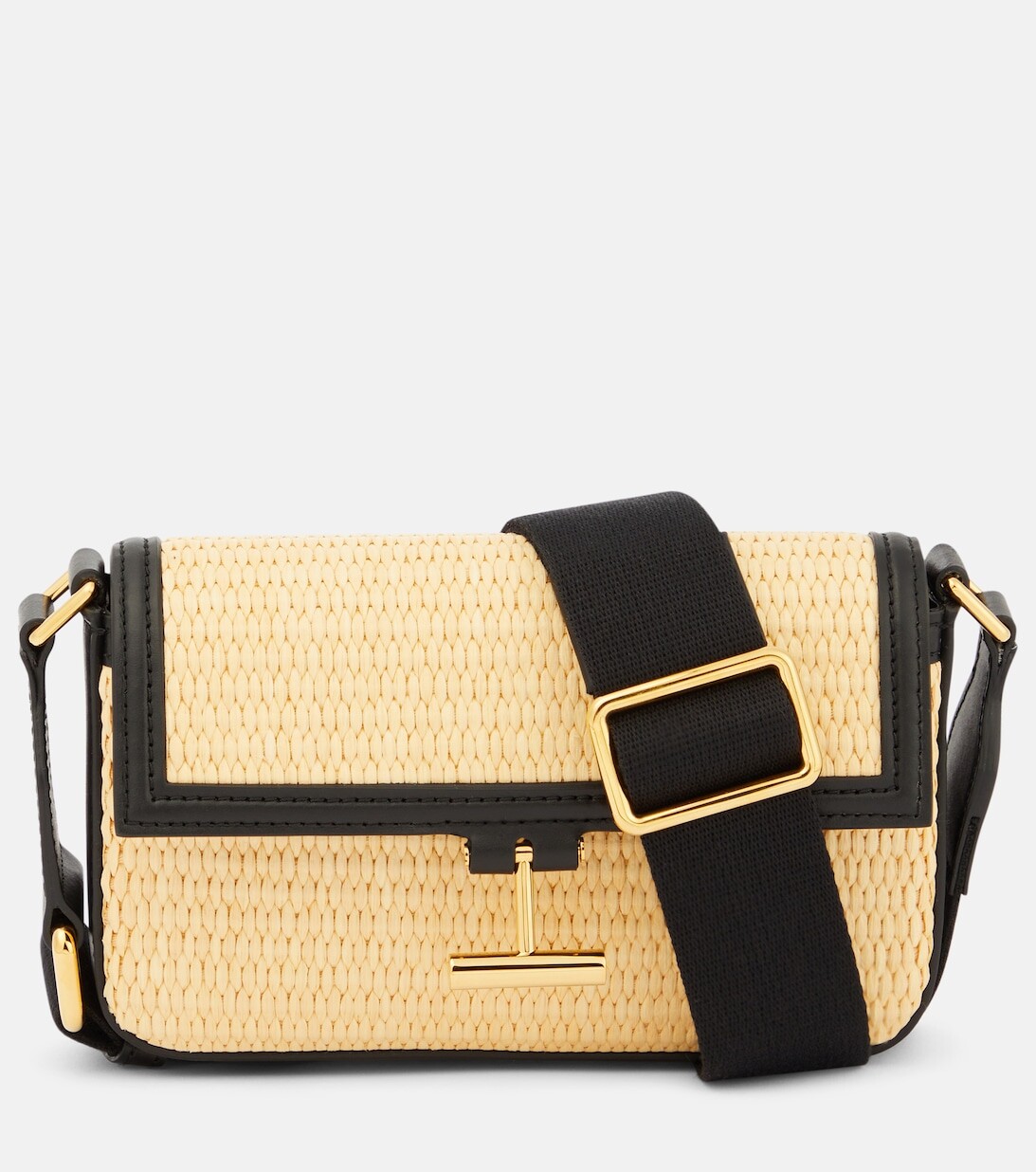 

Мини-сумка через плечо Tara из рафии и кожи Tom Ford, бежевый
