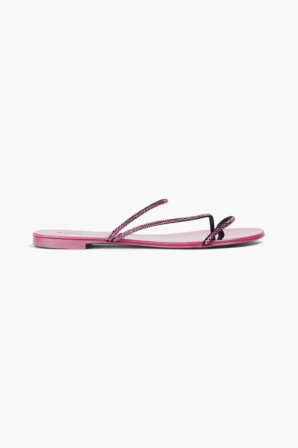 

Замшевые босоножки с кристаллами Giuseppe Zanotti, розовый