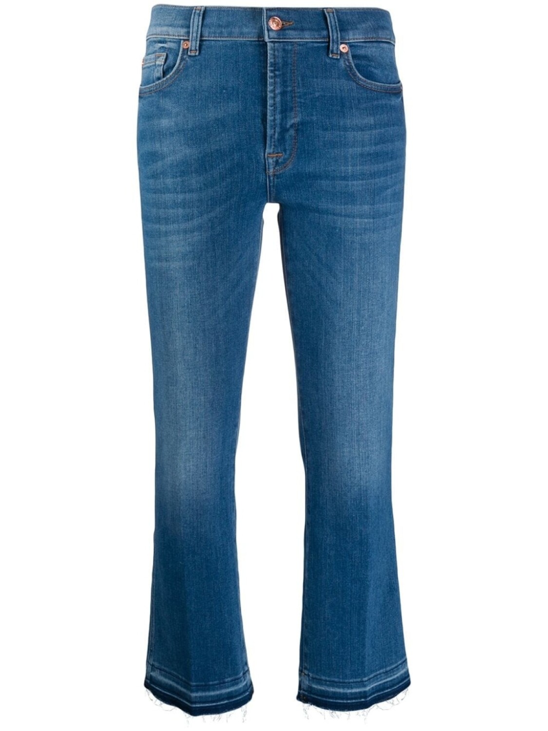 

7 For All Mankind укороченные джинсы средней посадки, синий