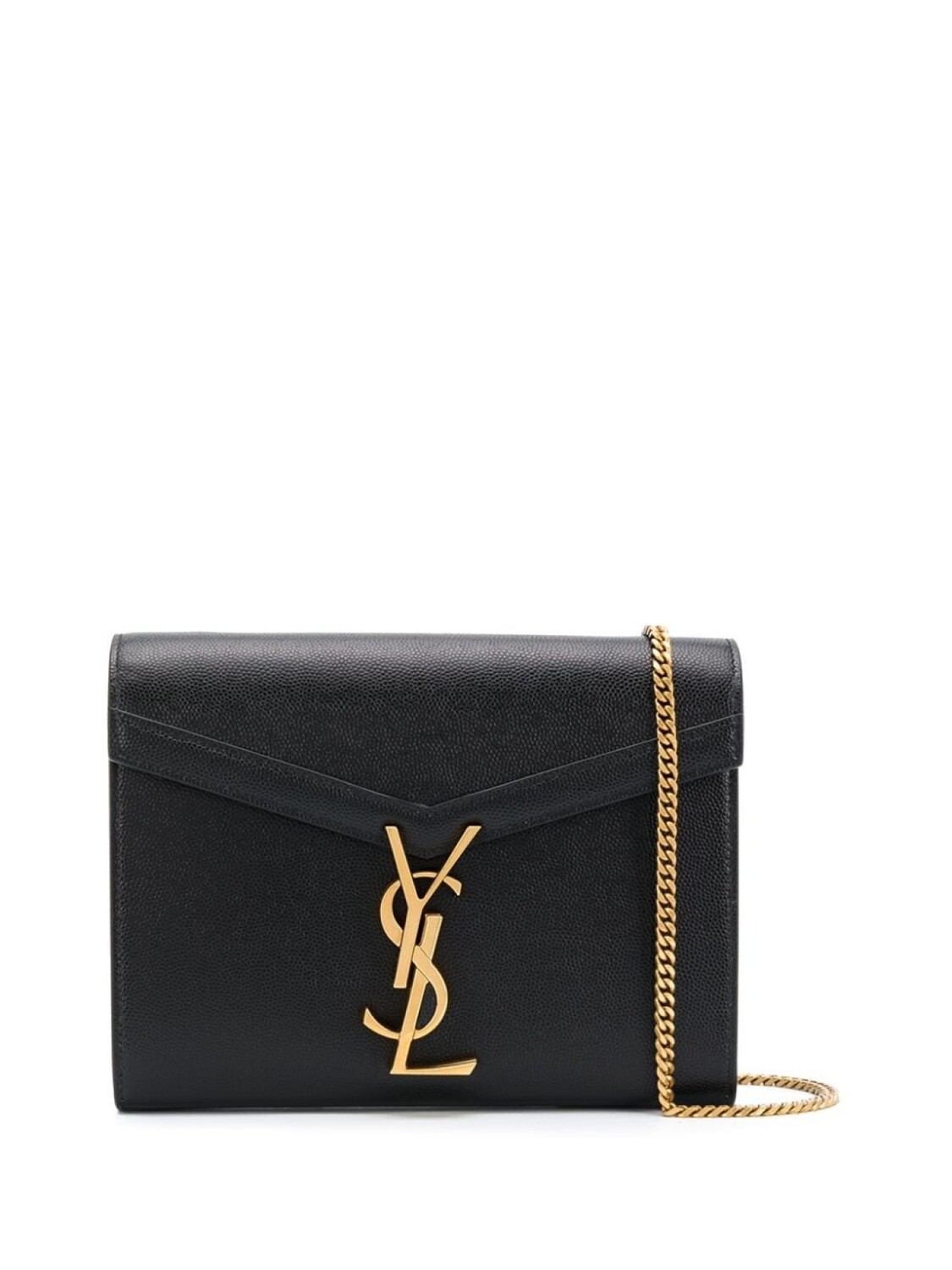 

Saint Laurent кошелек на цепочке с монограммой YSL, черный