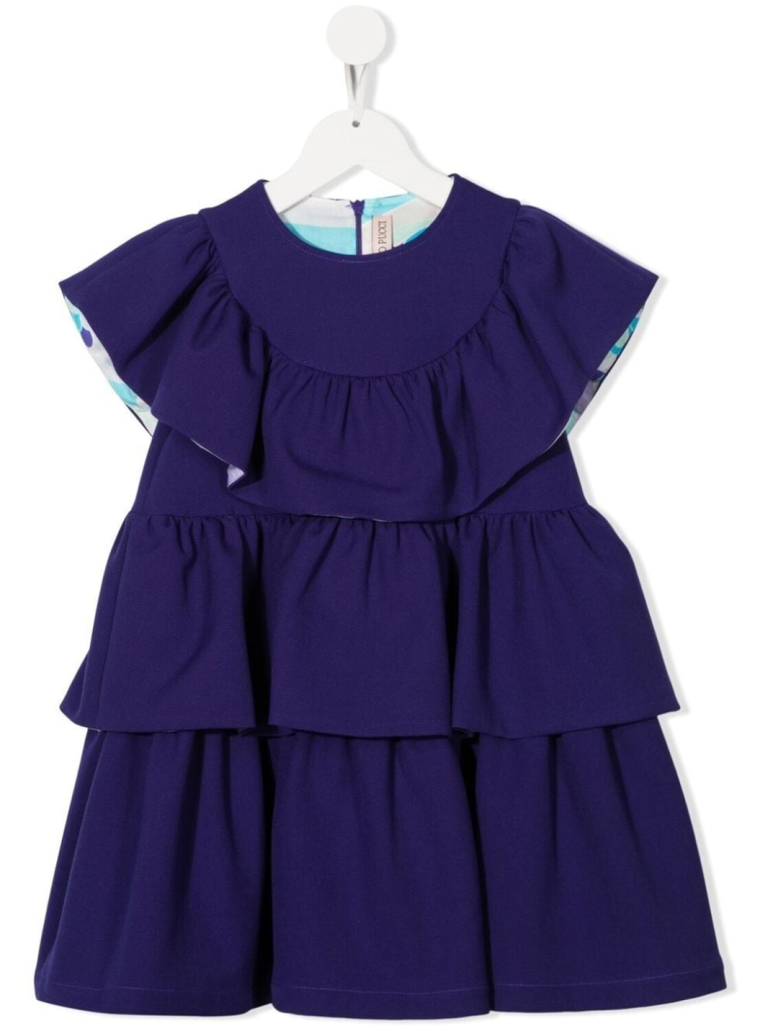 

Pucci ярусное платье мини, фиолетовый