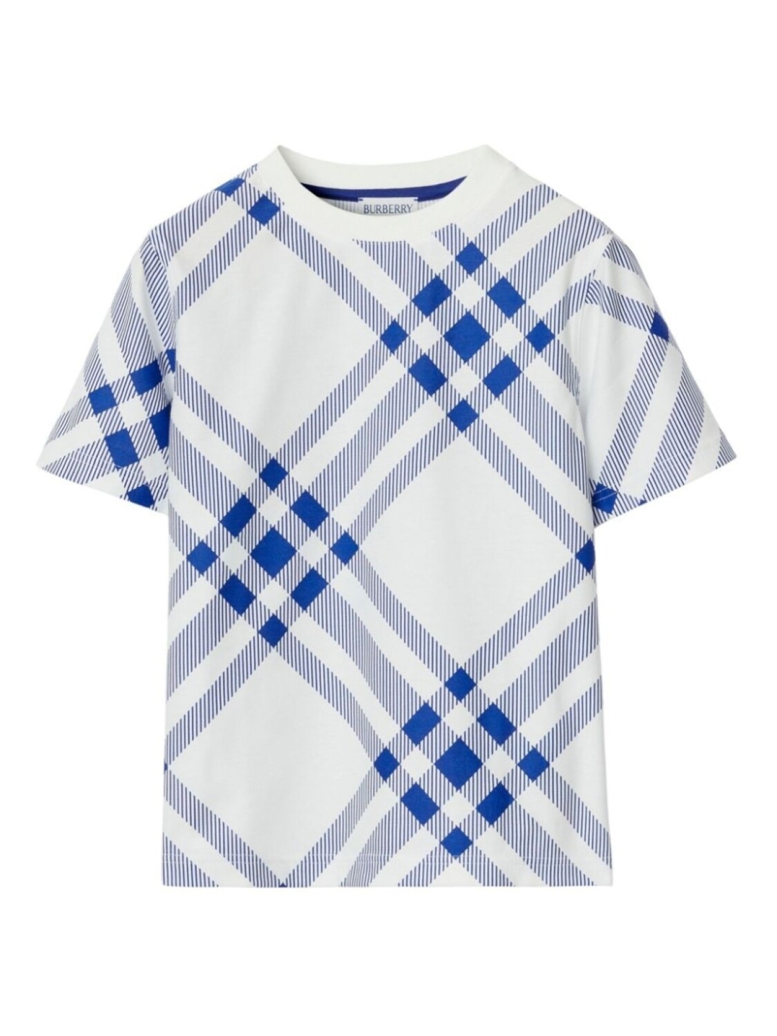 

Burberry Kids футболка в клетку, белый