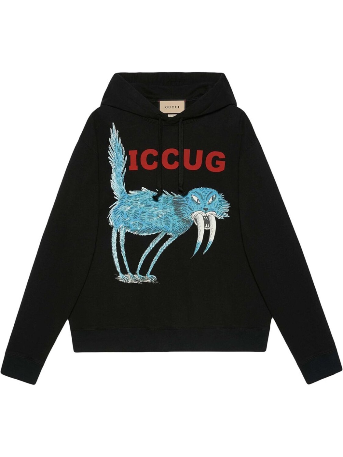 

Худи с принтом ICCUG из коллаборации с Freya Hartas Gucci, черный