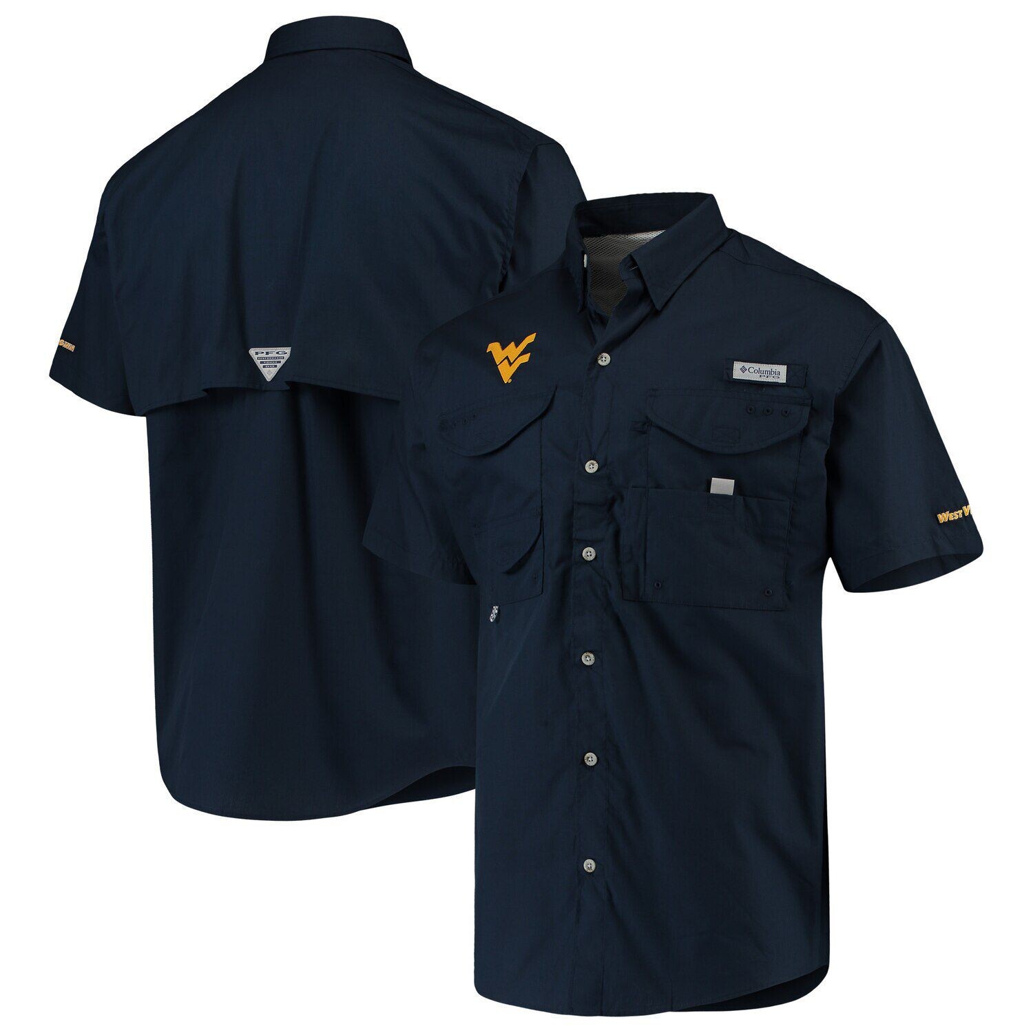 

Мужская рубашка Columbia Navy West Virginia Mountaineers Bonehead