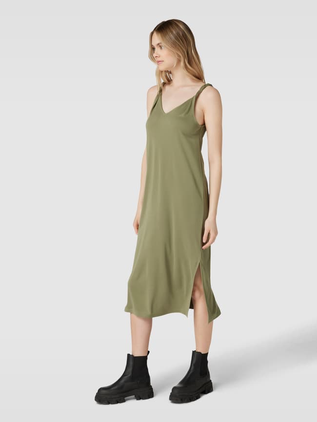 Платье длиной до колена с V-образным вырезом Review, зеленый лайм