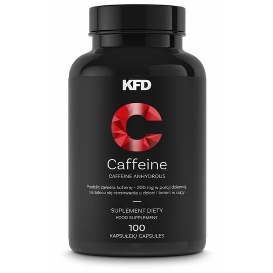 KFD Кофеин - 100 капсул Безводный кофеин - 200 мг в 1 капсуле энергии
