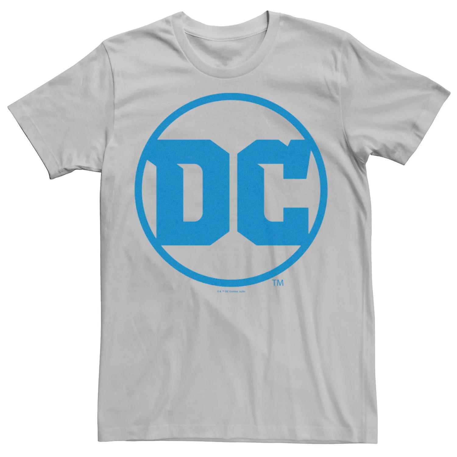 Мужская простая синяя футболка с логотипом DC Comics цена и фото