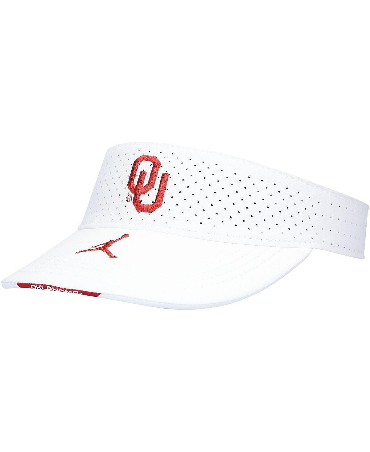 

Мужской брендовый белый козырек Oklahoma Early 2021 Sideline Performance Visor Jordan