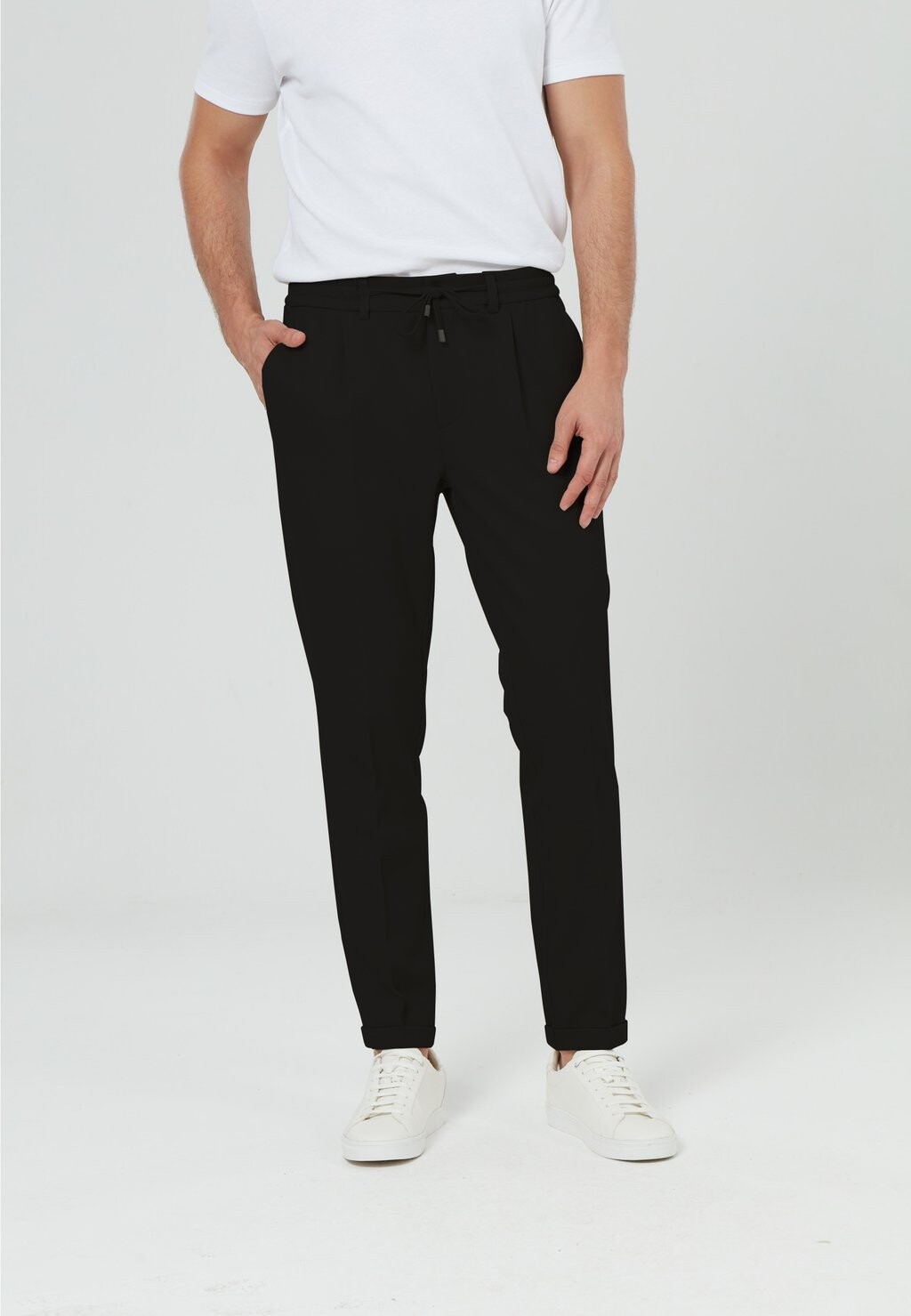 

Брюки REGULAR FIT WITH ELASTIC WAIST Just Like You, цвет black