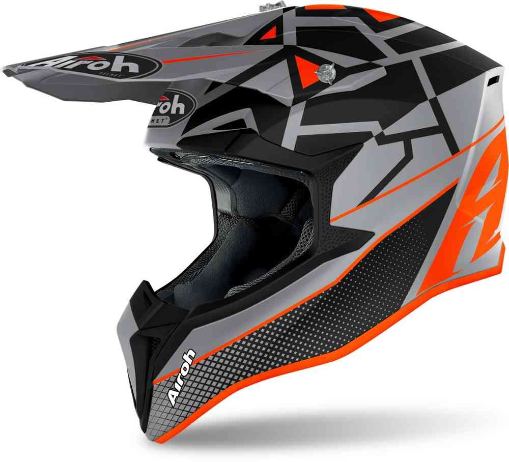 Шлем для мотокросса Wraap Mood Airoh, оранжевый матовый