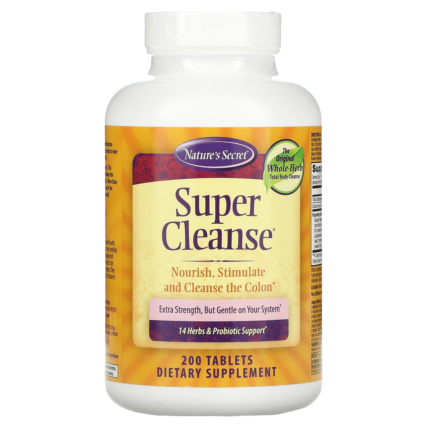 

Super Cleanse, 200 таблеток, Nature's Secret