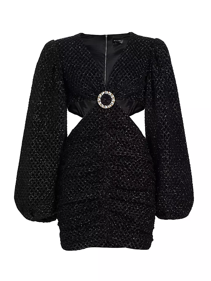 Мини-платье Echo с кристаллами и вырезами Line & Dot, черный