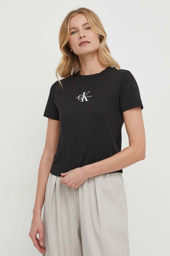 

Хлопковая футболка Calvin Klein Jeans, черный